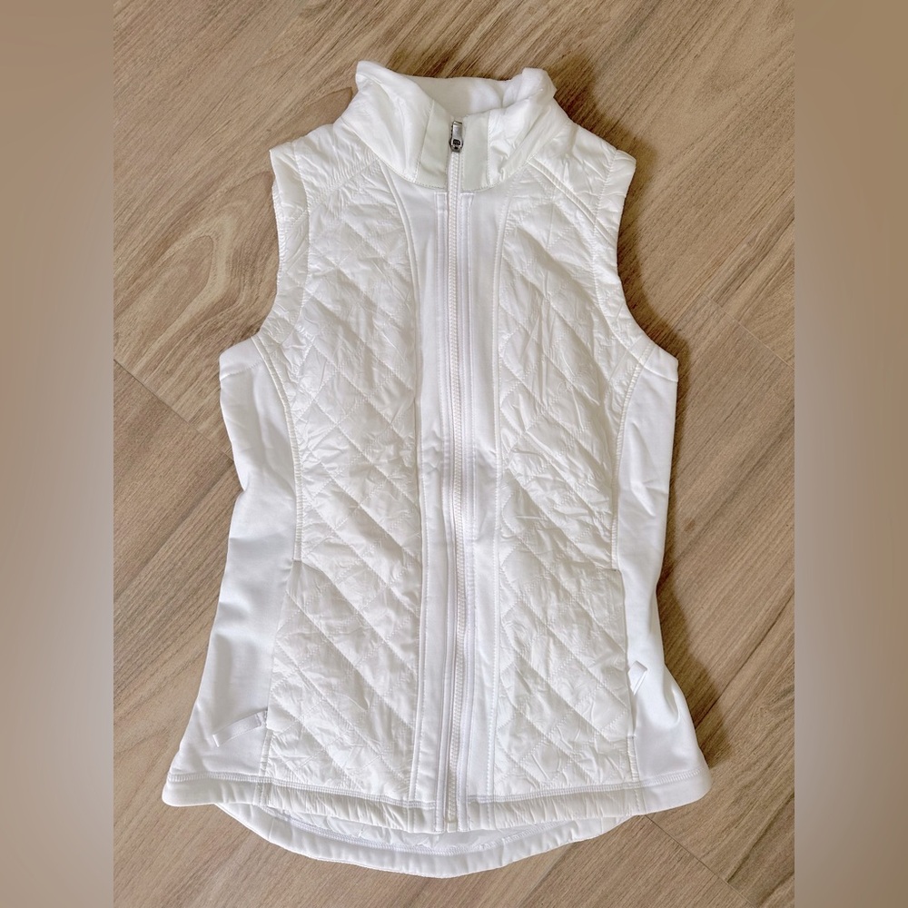 Athleta White Quilted Vest